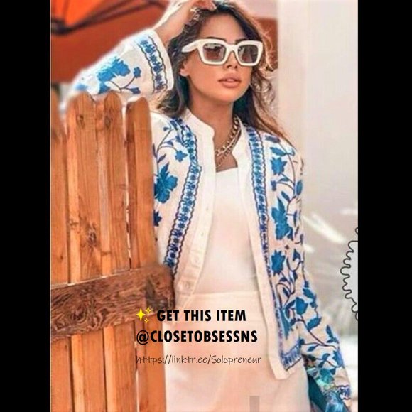 LAST ONE!!! BLOGGER FAVE!!! ZARA Linen Blend Jacket* - Picture 4 of 16